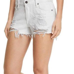 Pistola Distressed White Shorts